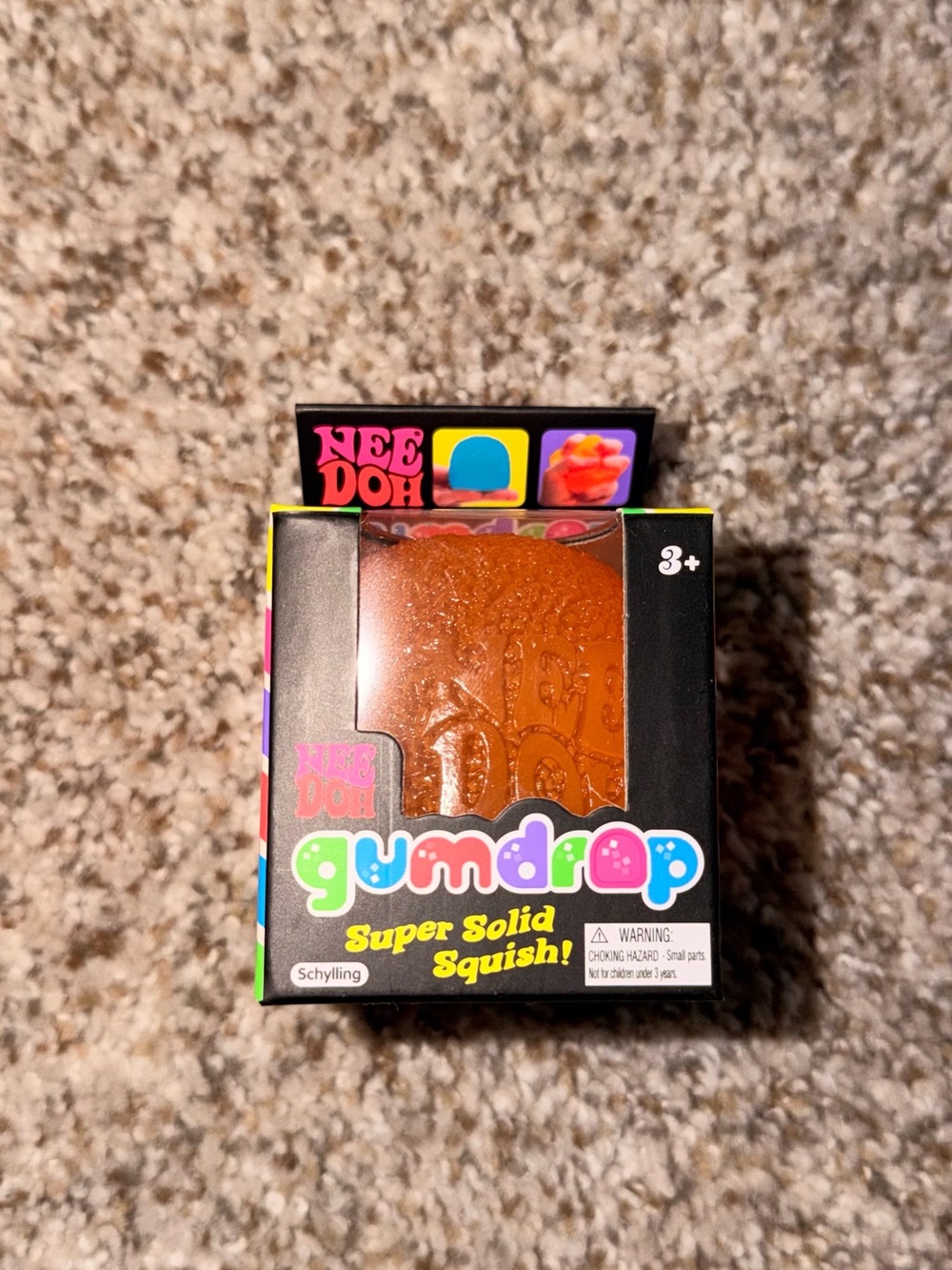 NeeDoh Gumdrop Super Solid Squish - Orange